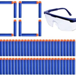 Dardos Estándar Compatible Nerf N-Strike X 100 Uds + Gafas de Protección