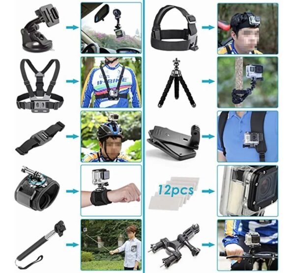 Kit 50 en 1 Accesorios Cámara Acción - Image 11